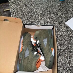 Olive and Orange Sneakers
